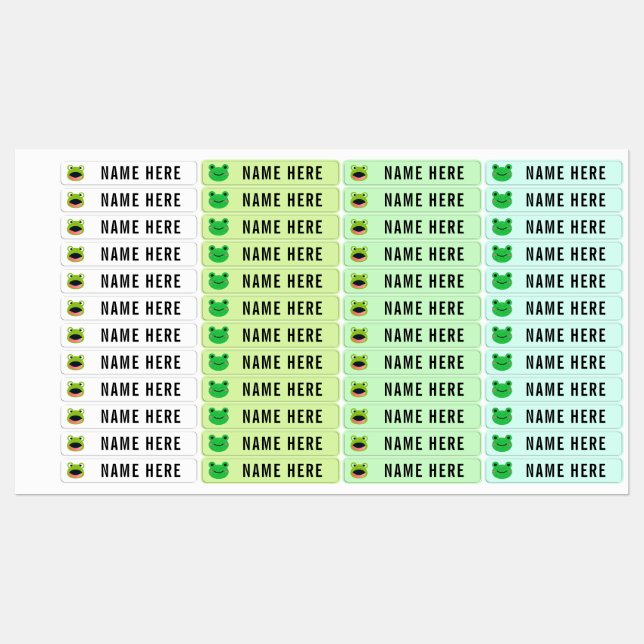 Rana de vuelta al nombre de la escuela pegatina de (Hoja)