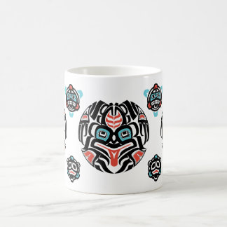 rana del Haida-estilo, colores silenciados - taza
