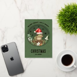 Rana Elegante Navidades plegados Tarjeta con Relie