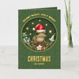 Rana Elegante Navidades plegados Tarjeta con Relie