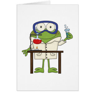 Rana en el laboratorio de ciencia