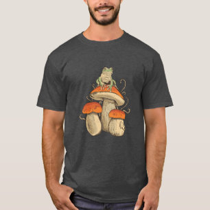 Rana en la camiseta hongo