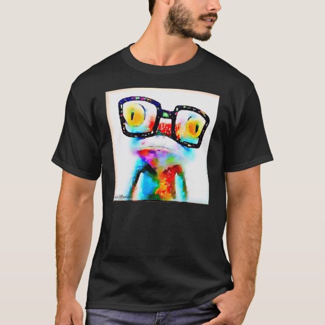 Rana enrrollada de la camiseta de alta calidad (Anverso)