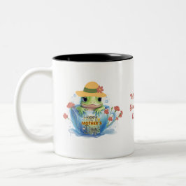 Rana feliz del Día de la Madre y Gorra en una taza