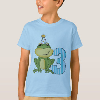 Rana fiesta camisetas de tercer cumpleaños y regal
