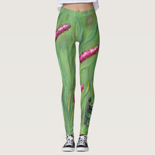 Rana Humor mágico acuarela Froggy Leggings (Anverso)