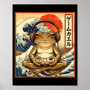 Rana japonesa de juego Ola grande Arte
