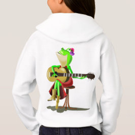 Rana Jugando Guitarra Niños Hoodie Fun