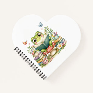 Rana Kawaii Adorable Leyendo un Libro Libro de A