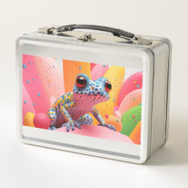 Rana manchada con fondo pastel