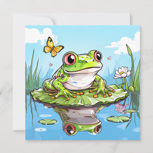 Rana mate en una taza de Lily Pad (Anverso)