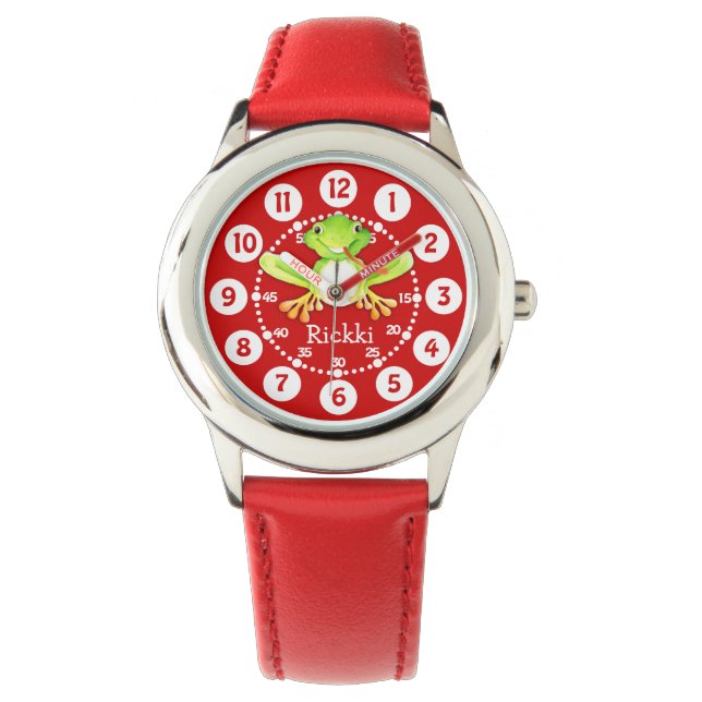 Rana pequeña y reloj rojo (Anverso)