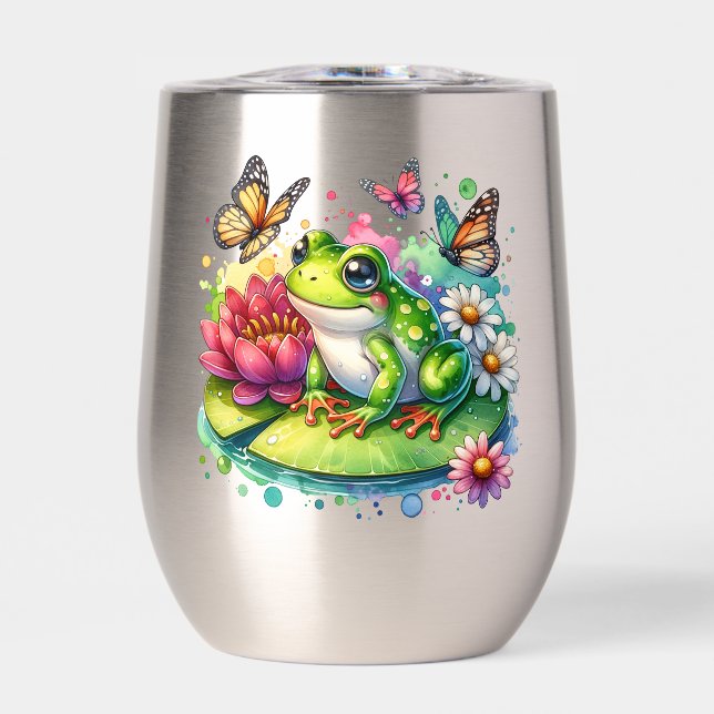 Rana personalizada con flores sobre el insulto de  (Frente)