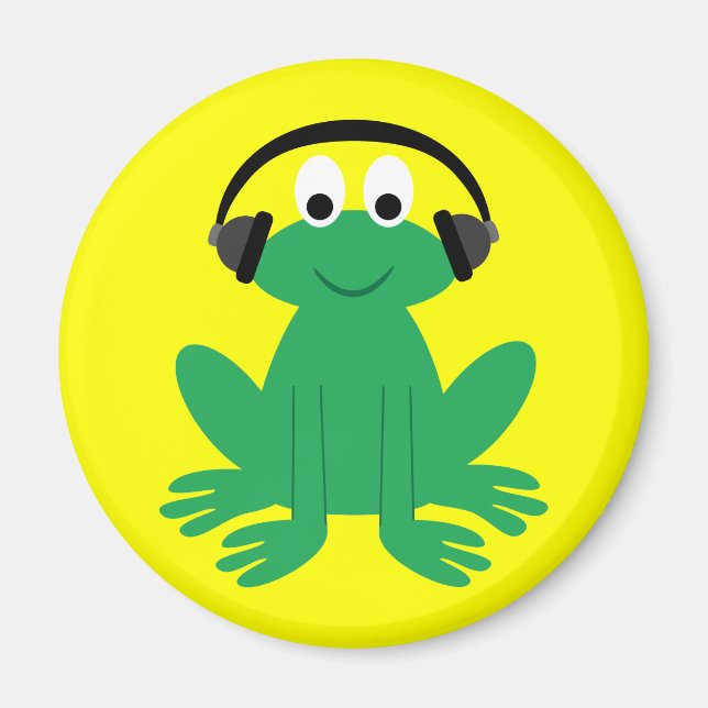 Rana personalizado con imán para auriculares (Frente)