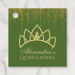 Rana Princesa Quinceanera Etiqueta de Favor de Cum