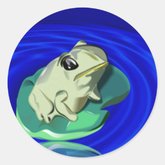 Rana sobre los Pegatinas de Lily Pad