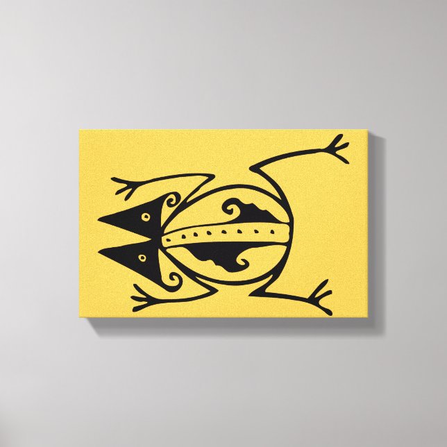 Rana tribal antigua arte tribal azteca (Anverso)