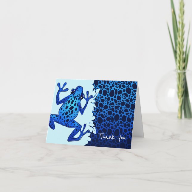 Rana tropical azul Nota de agradecimiento - En bla (Anverso)