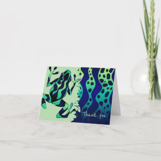 Rana tropical verde Gracias Nota - En blanco