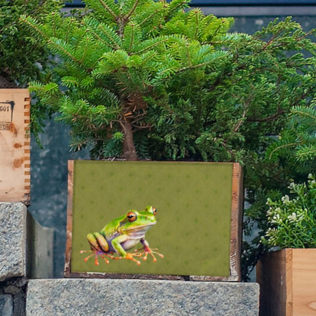 Rana verde en la descodificación del papel de teji (Subido por el creador)