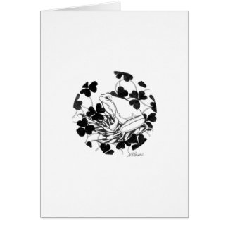 Rana y trébol del jardín