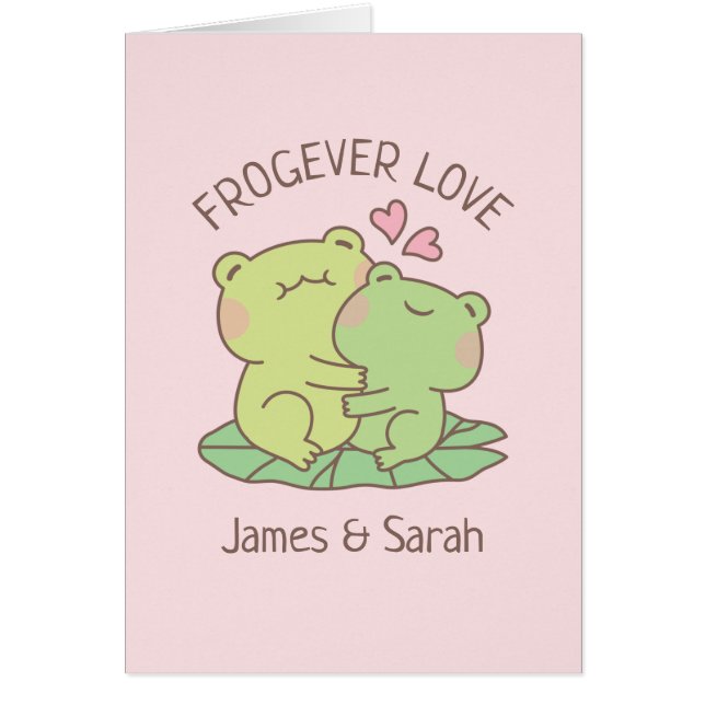 Ranas Abrazando Lindas Rana Amor Pun (Frente)
