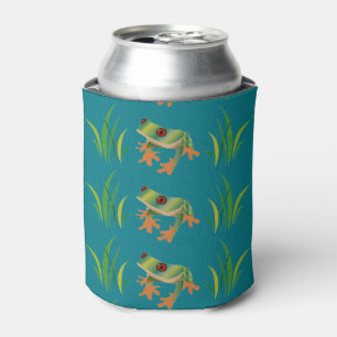 Ranas arbóreas en el neverita de bebidas