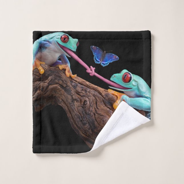 Ranas atadas a la lengua (Toallita)