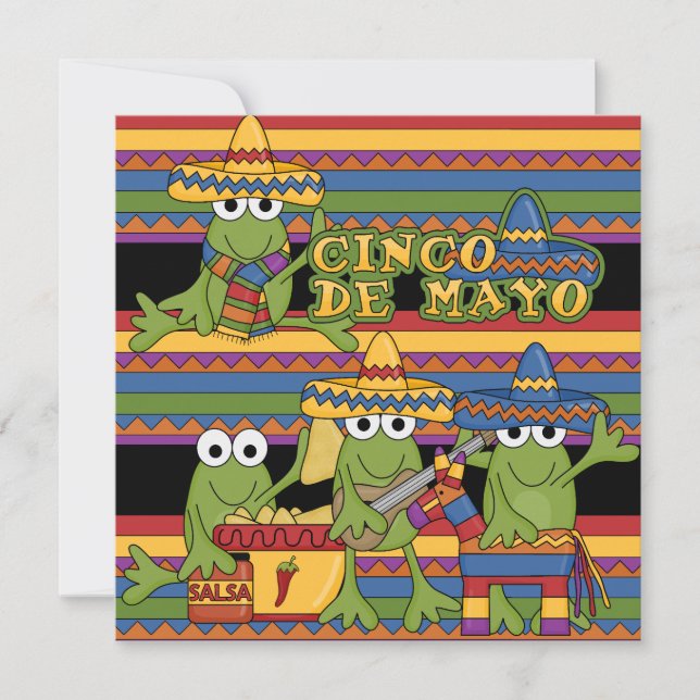 Ranas Cinco de Mayo Personalizados Invitaciones a 