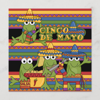 Ranas Cinco de Mayo Personalizados Invitaciones a
