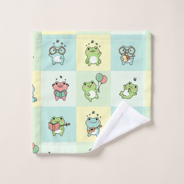 Ranas con pequeños hobbies (Toallita)