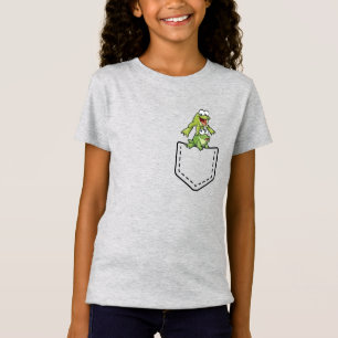 Ranas cortadas en camiseta de bolsillo de camisa