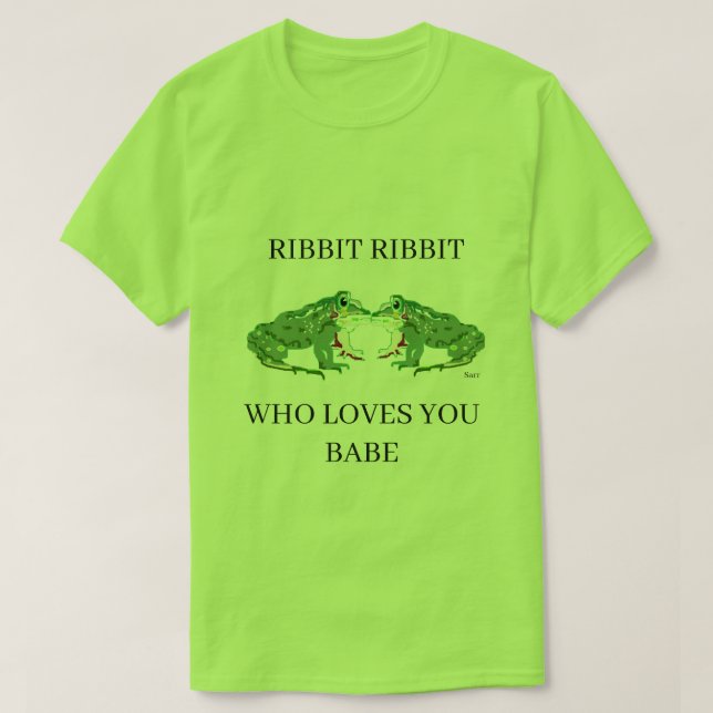 Ranas de camiseta en cinta amorosa (Diseño del anverso)