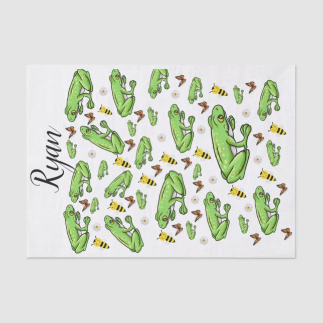 Ranas de papel de tejidos, abejorros (Anverso)