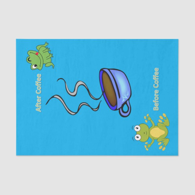 Ranas De Papel Tejido Antes Y Después Del Café (Anverso)