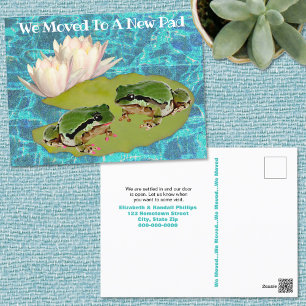 Ranas humorísticas Lilies Pad We Moved Invitación