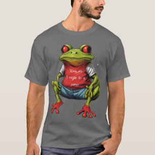 Ranas lleva una camiseta que dice bésame podría se