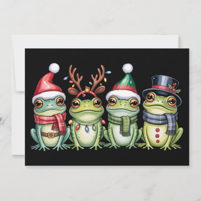 Ranas Navidad Amante de las Ranas Lindo Santa Anim (Anverso)