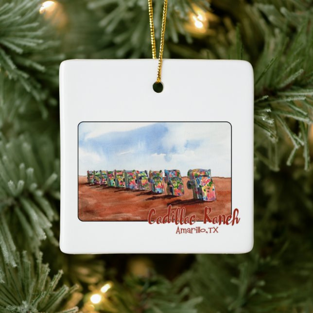 Rancho Cadillac, Amarillo, Ornamento de Navidad de (Árbol)
