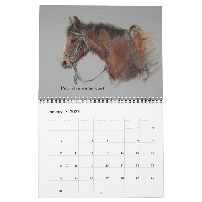 Rancho de caballo de Morgan 2012, calendario PRNS (Jan 2027)