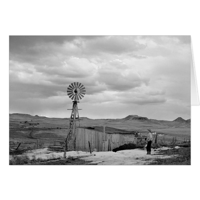 Rancho de ovejas de Montana, 1942 (Anverso (Horizontal))