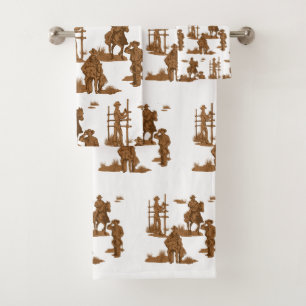 Rancho Vaqueros Horse Calf Fence Bath Toalla Set