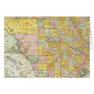 Rand McNally Railroad And County Map Of Texas