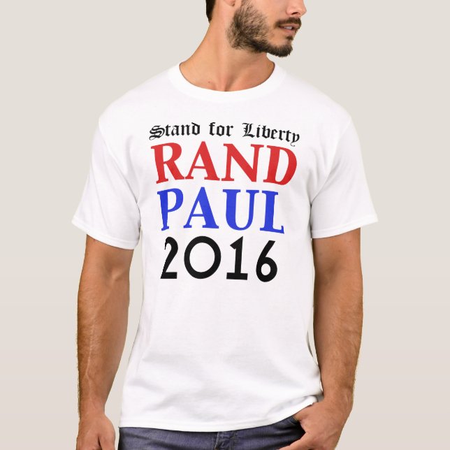 Rand Paul para el presidente 2016 camisa coloreada (Anverso)