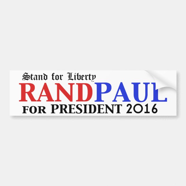 Rand Paul para la pegatina para el parachoques (Frente)