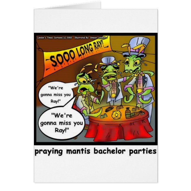 Rando Mantis Batchelor Fiesta Divertidos Regalos y (Frente)