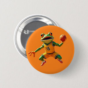 Ranita de baloncesto botón naranja