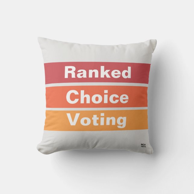 Ranking Choice Voting stripes Cojín decorativo ext (Anverso)