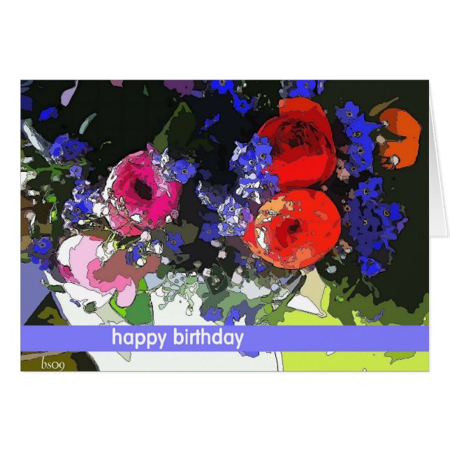 ranúnculo rojo y rosado (Anverso (Horizontal))