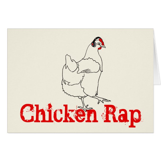 Rap de pollo Gracioso Música Bailando Arte Animal
